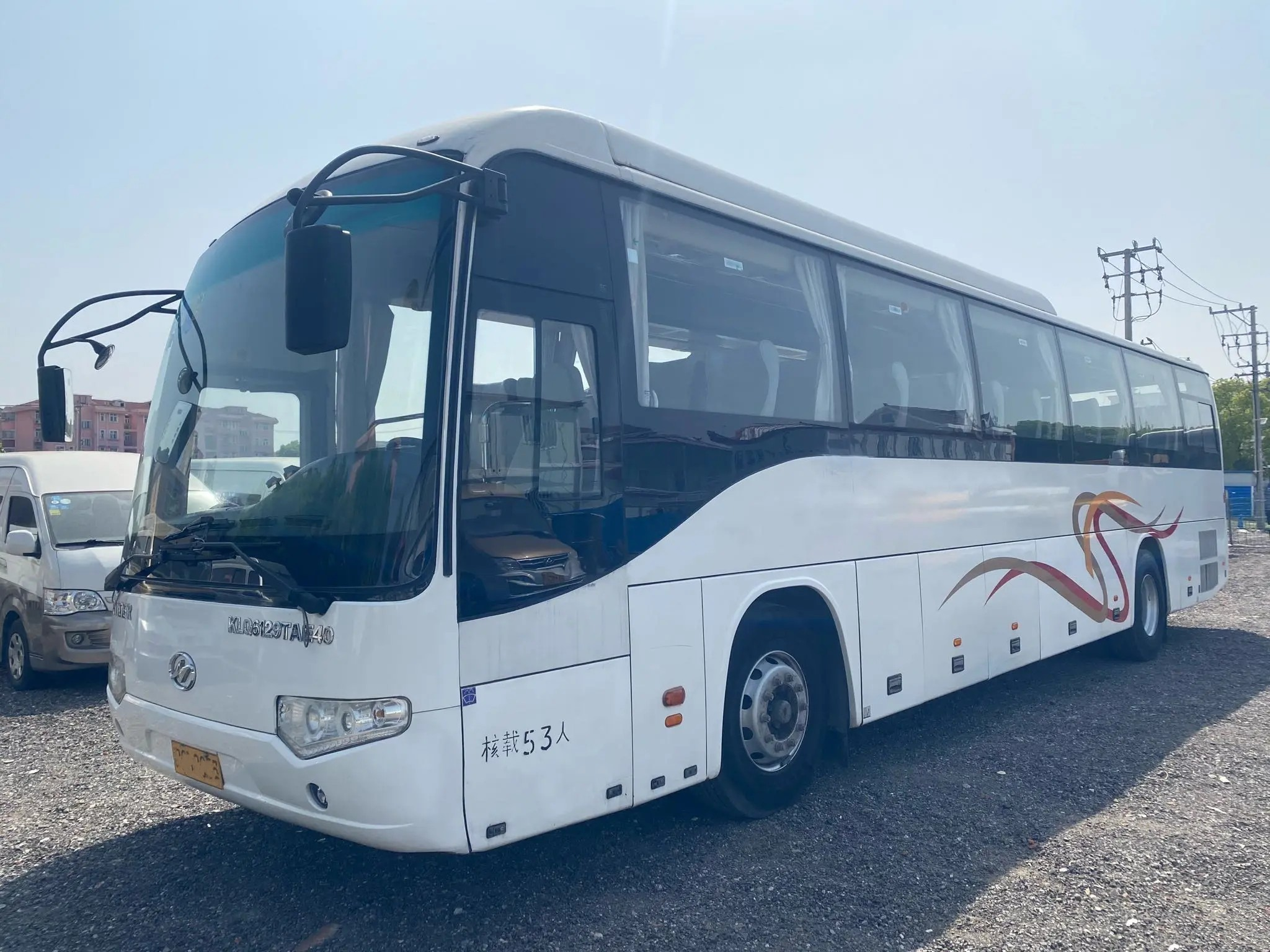 Used Higer KLQ6129 Coach Bus 53 Seats A/C LHD Luggage Compartment